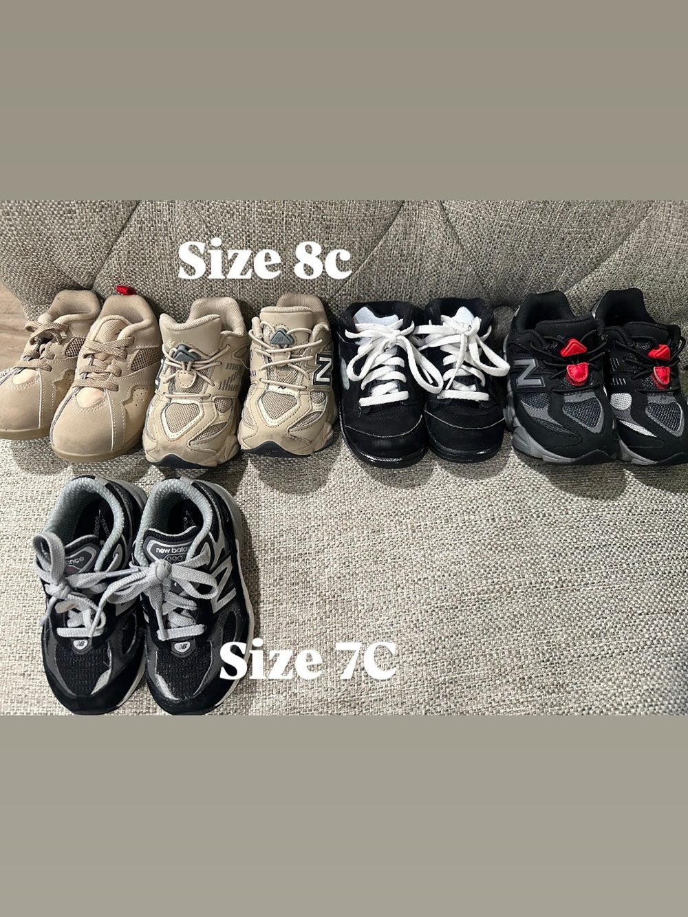 New Balance Kids Beige and Black Sneakers Pack